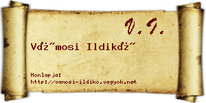 Vámosi Ildikó névjegykártya